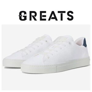 NWOB GREATS BROOKLYN G-Knit White / Navy Sneakers Mens Size: 11